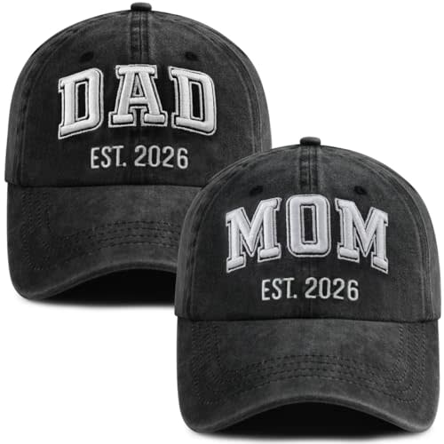 SHANVANKE 2PCS Dad and Mom EST 2026 Hats for Men Women