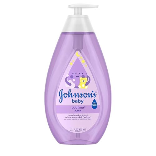 Johnson's Bedtime Baby Bath with Soothing NaturalCalm Aromas, Hypoallergenic & Tear-Free Liquid Baby Bath Formula, No Parabens, Sulfates, Dyes, or Phthalates, 27.1 fl. oz