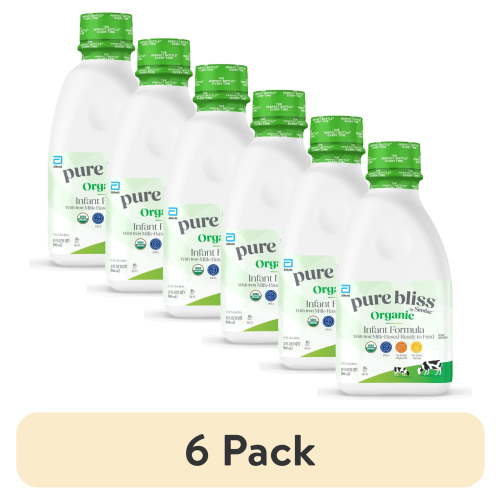(6 pack) Pure Bliss by Similac Organic Ready-to-Feed Baby Formula, USDA-Certified Organic, 32-fl-oz Bottle