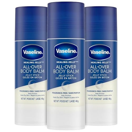 Vaseline All-Over Body Balm Stick 3-Pack – Non-Greasy Fragrance-Free Moisturizer, Travel-Size Lotion, 1.4 Oz Ea