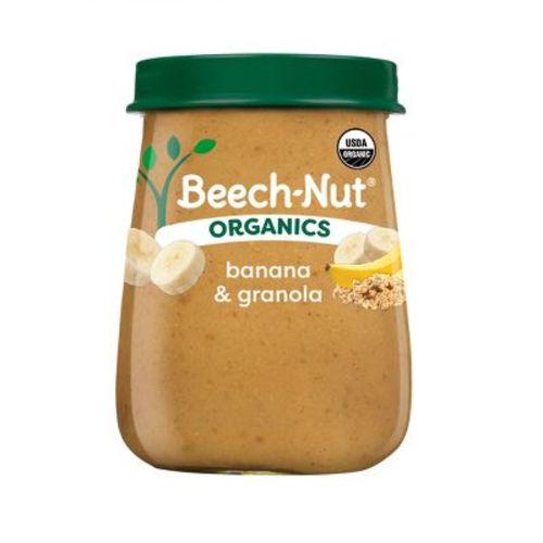 Beech-Nut Non-GMO Organics Banana Cinnamon & Granola Baby Food Jar - 4oz: For 6 Months & Up, 2nd Stage, Ready to Eat
