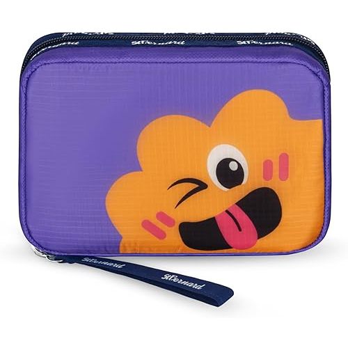 StBernard Small First Aid Kit for Kids and Adults, Medical Kit with Digital Thermometer for Home, Travel, Hiking, Backpack, 6.3x4.33x1.97in, Purple