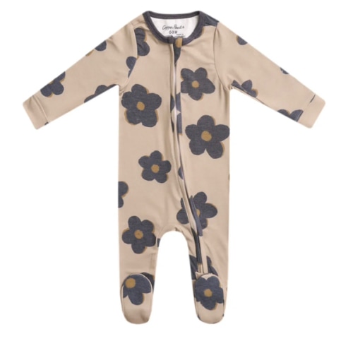 COPPER PEARL ZIP UP FOOTIE GEMMA IN TAN – The Hip Eagle