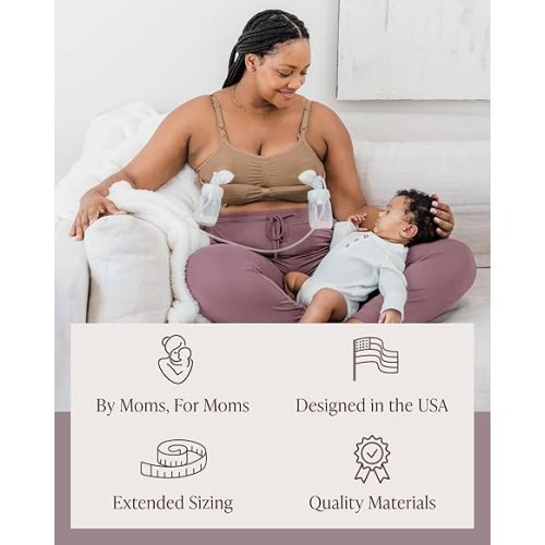 Kindred Bravely Sublime Pumping Bra Hands Free, Adjustable Pumping & Nursing Bra with EasyClip for All Breast Pumps