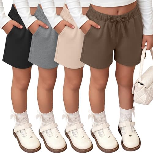 4 Pack Toddler Girls Casual Shorts