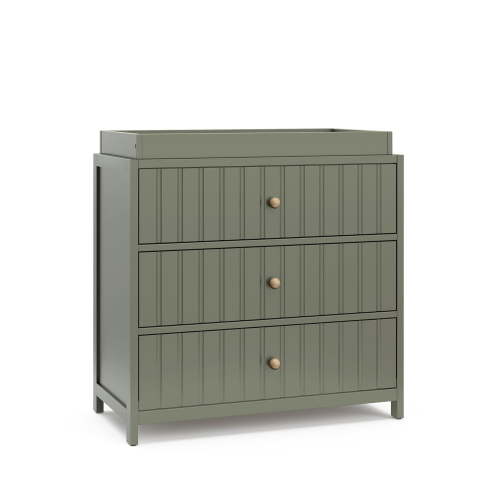 Graco Teddi 3 Drawer Chest with Changing Topper, OLIVE