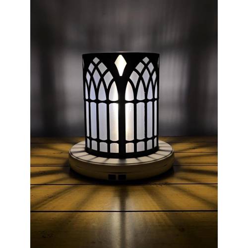 Gothic Lamp, Led Lamp, Gothic Lantern, Goth decor, Gothic Art, Centerpiece, Shadow Caster, Spooky, Witchy, Gift, Unique Lamp
