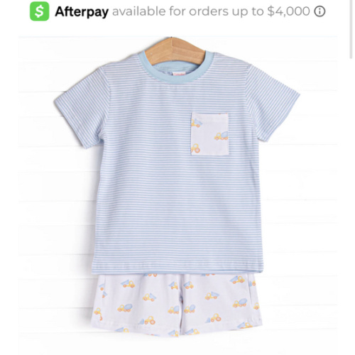 Construction Crew Short Set, Blue – Stitchy Fish