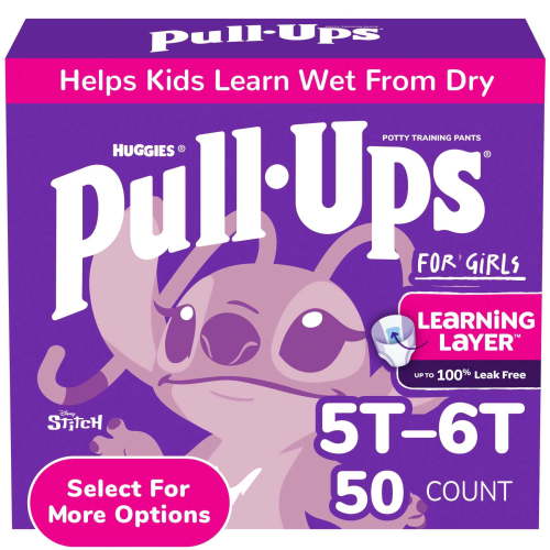 Pull-Ups Special Edition featuring Disney's Angel Potty Training Pants for Girls, Size 5T-6T (46-60 lbs), 50 Count