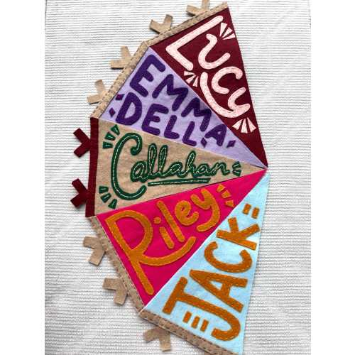 Custom Name Flag Pennant Wall Hanging