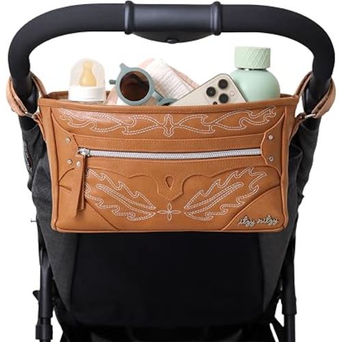 Itzy Ritzy Adjustable Stroller Caddy & Organizer Bag, Easy Attach (Saddle)