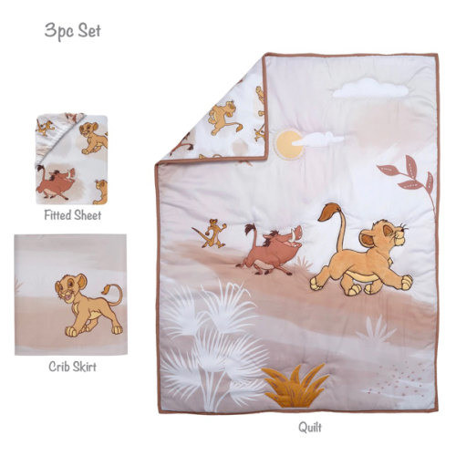 Lion King Safari 3-Piece Crib Bedding Set
