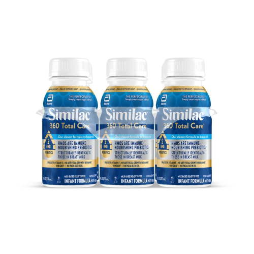 Similac Baby Formula Ready-to-Feed 8oz Bottle Pack of 6 with 5 HMOs for Immune and Digestive Support