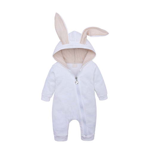 Fesfesfes Infant Baby Bodysuit Boys Girls Cartoon Rabbit Ears Hooded Romper Jumpsuit Outfits