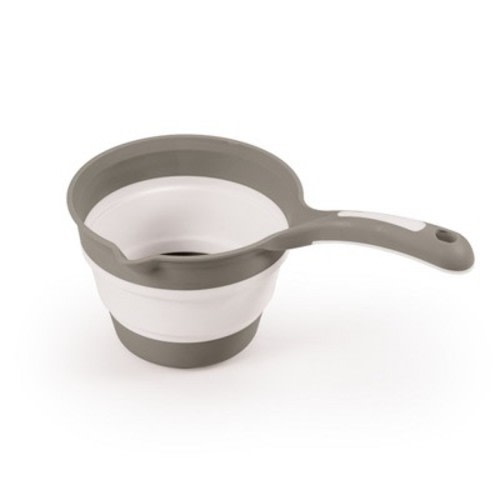 DOLU NUVE Foldable Bath Ladle for Compact Toddler Wash Tub, Ages 6+ Months, Grey