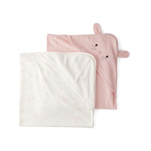 Carter's Baby Hooded Towel (2-pk Ivory/Pink)
