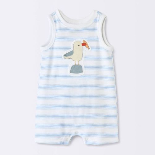 Baby Boys' Seagull Terry Sleeveless Romper - Cloud Island™ Off-White 6-9M