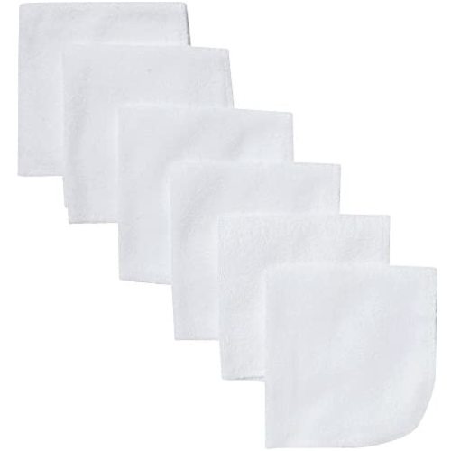 Gerber Washcloth, White, 6-Count