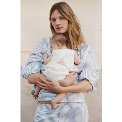 LINEN LACE SHIRT AND BLOOMERS SET - Oyster-white | ZARA United States
