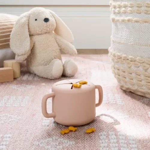 Find Higher Quality, Durable Silicone Snack Cup & Lid - Pink - Cloud Island™ at Cloudislandsbaby.com in United States of America.