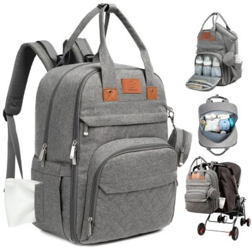 KeaBabies Rove Diaper Bag with Changing Pad, Large Waterproof Baby Bag, Travel Diaper Bags, Diaper Toddler Backpack for Mom and Dad