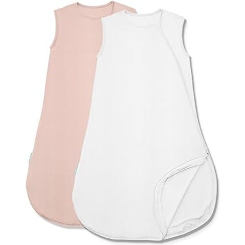 PurComfy Bamboo Sleep Sack 0.5 TOG, Premium Soft Baby Sleeping Bag, Lightweight Baby Wearable Blanket 2-Way Zipper Sleepsacks