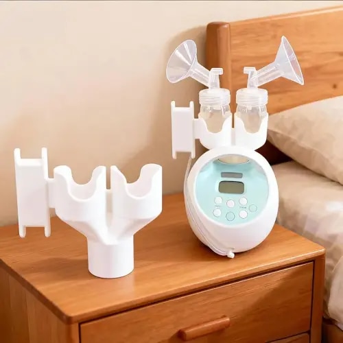 Bottle Holder for Spectra S1/S2,Double Bottle Organizer with Breast Pump Hose Wrapping arm,Keeps Your Breast Pump Dry and Tidy,(Older Version Circular Hole)