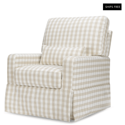 Namesake Crawford Pillowback Comfort Swivel Glider | Modern Nursery™