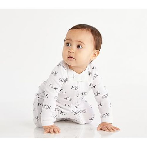 XO One Piece Pajama Pajama, 3-6 Months, Black /white #1