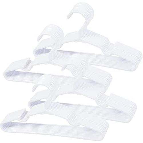 40 pcs White Baby Nursery Closet Hangers,Non-Slip Laundry Infant Pant Hanger for Newborn Clothes,Ultra-Thin Child Coat Hanger for Girl Boy Toddler Kids