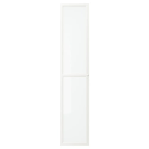 OXBERG Glass door - white 15 1/2x75 3/4 "