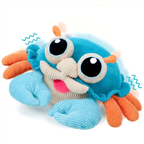 Golray Baby Crawling Toys 12-18 Months, Musical Dancing Walking Moving Crab with Pure Cotton & 50 Songs, Tummy Time Baby Sensory Toys, Toddlers Girls Boys Birthday Gifts for Infants 1-3 Years Old