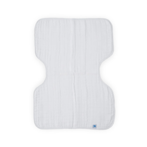 Little Unicorn Ultra-Absorbent Premium Burp Cloth 2 Pack | Soft on Baby's Skin | Larger Size | Ergonomic Design | Set of 2 (White)