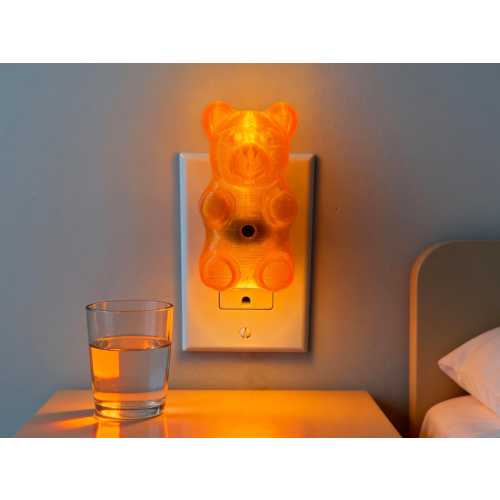 Gummy Bear Night Light: Dopamine Decor Funky Home Accent Plug In Luminary, Kidcore Aesthetic Room Vibe, Retro Kitsch Glowing Candy Art