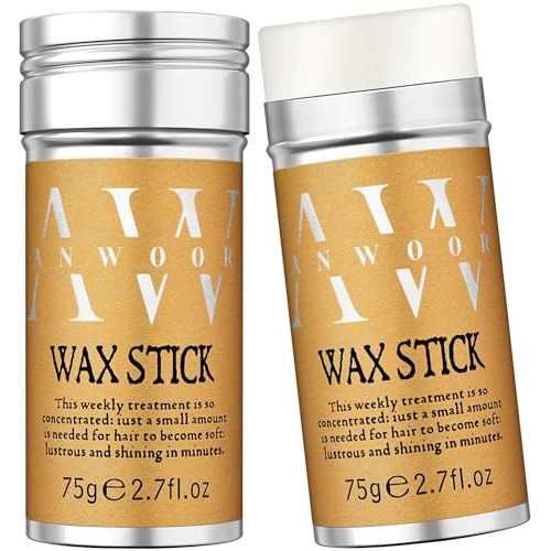 Hair Wax Stick, 2PCS - Wax Stick For Hair Slick Back Stick For Hair Fly Away & Edge Frizz, Easy to Absorb & No White Chips & No-Greasy & Frizz Hair