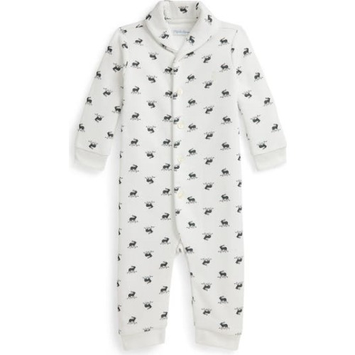 Print Fleece Romper, 9M