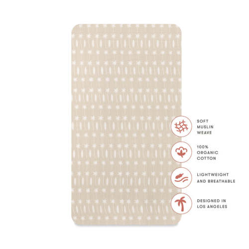 Babyletto Crib Sheet in GOTS Certified Organic Muslin Cotton