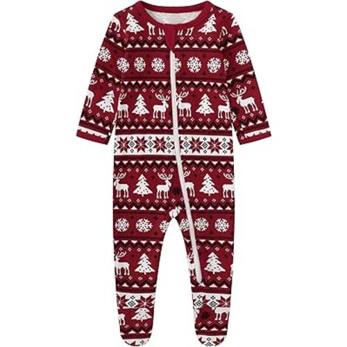 O2 BABY Baby Boys Girls Organic Cotton Zip-Front Sleeper Pajamas, Footed Sleep 'n Play