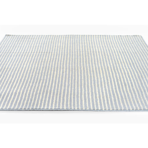 Birch Lane™ Lola Hand Tufted Wool Striped Blue Area Rug | Birch Lane