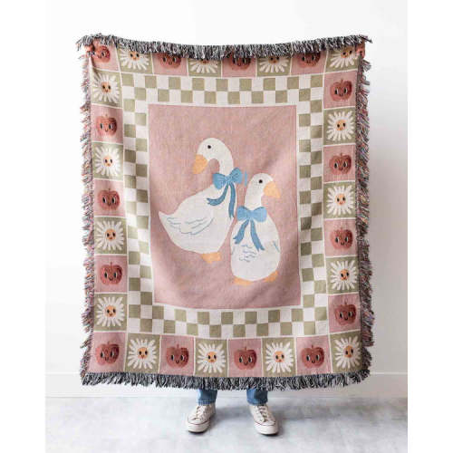 Silly Goose Blanket | Personalized Woven Throw - Frankie Print Co