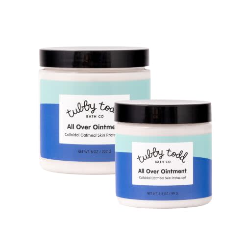 TUBBY TODD All Over Ointment - Baby Eczema Cream - Everyday Multi-Purpose Baby Skin Relief Cream - Sensitive Skin, Dry Skin & Irritation - Steroid & Gluten Free - Lavender Rosemary, 2 Pack 3.5oz & 8oz