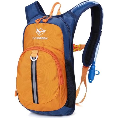 Ivygreen Kids Hydration Backpack, Hiking Backpack for Boys or Girls with 1.5L Water Bladder
