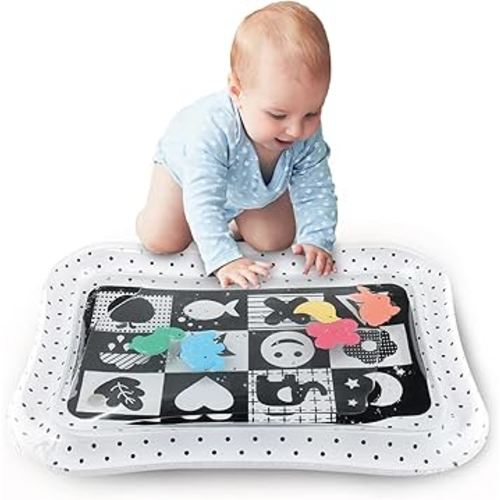 The Peanutshell Tummy Time Water Play Mat for Babies, Girls or Boys - High Contrast Sensory Developmental Toy, Infant Baby Floor Toys Games, Baby Essentials Must Haves - Montessori