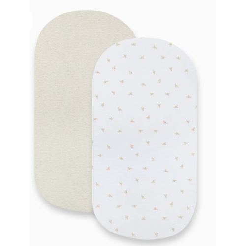 Golden Bee Organic Cotton BEESNUG® Fitted Bassinet Sheet 2 Pack