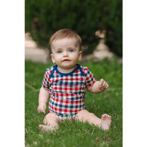Bodysuit in Patriotic Gingham