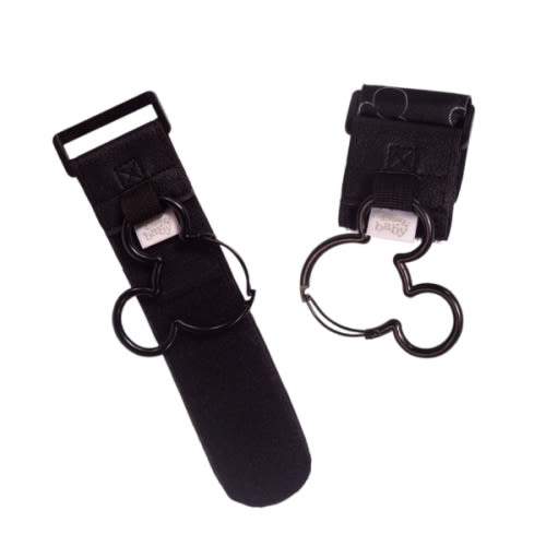 Disney Baby by J.L. Childress Baby Stroller Hooks - Essential Travel Accessories for Mom, Carabiner Clip for Stroller, Heavy Duty, Holds Water Bottles & Diaper Bags - Mickey Mouse, 2 Pack