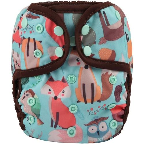 Baby Diaper Cover Nappy One Size 8lbs to 36lbs (Animal Friends)