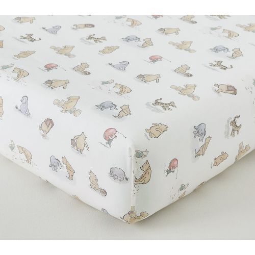 Winnie the Pooh Allover Icon Organic Cotton Crib Fitted Sheet