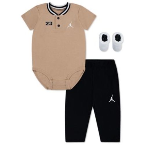 Baby Boys' Jumpman Bodysuit, Pants and Socks, 3-Piece Set