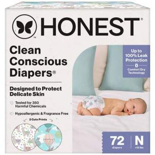 Honest Diapers Newborn Size - Best Organic & Clean Disposable Diapers